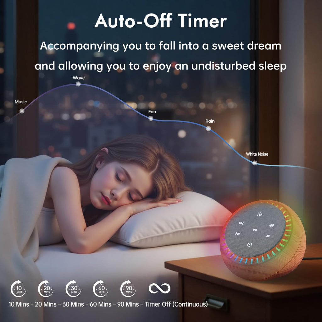 Sound Machine for Sleep, White Noise for Sleeping Adults & Baby