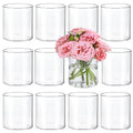 12pcs 4 Inch Clear Glass Cylinder Vases for Centerpieces