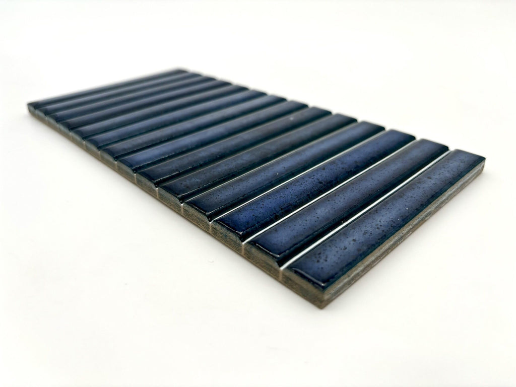 Ratsu Kit-Kat 4.5 in. x 9 in. Fluted Kit-Kat Porcelain Wall Tile (6.86 Sq. Ft. / Case) (Midnight Blue, Carton)