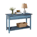Country Cottage Console Table, Blue Antique, 42 Inch