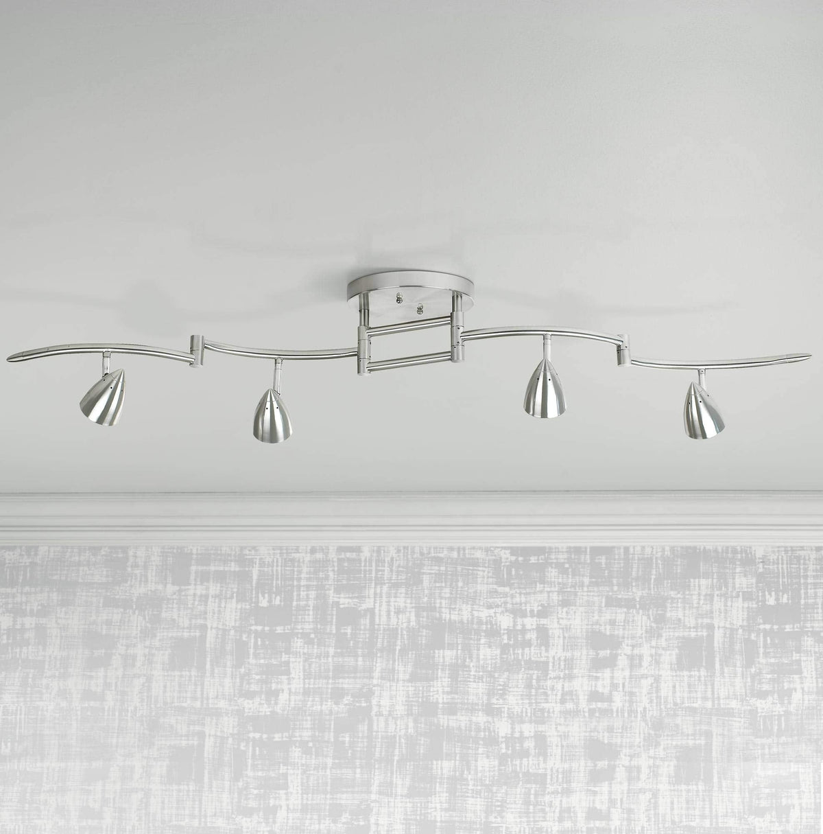 Axel Adjustable Swing Arm 4-Light Fixture LED 49" Wide Track Light Fixture