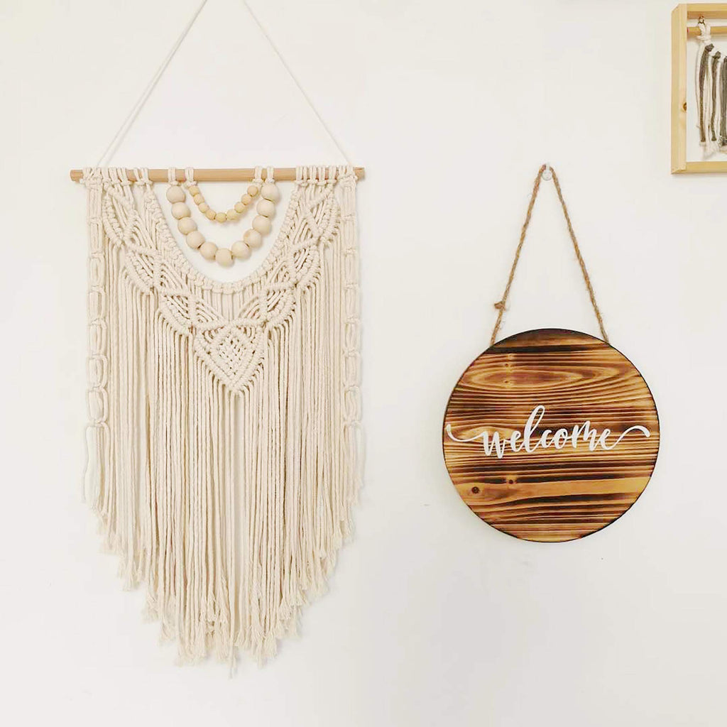 Macrame Wall Hanging Boho Macrame Tapestry Woven Home Decor Wall Pediment - Beautiful Apartment Bedroom Dorm Room