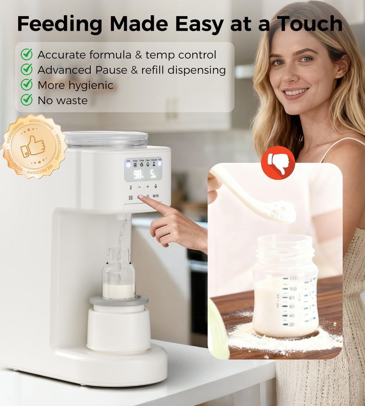 Advanced Formula Dispenser Machine (White)