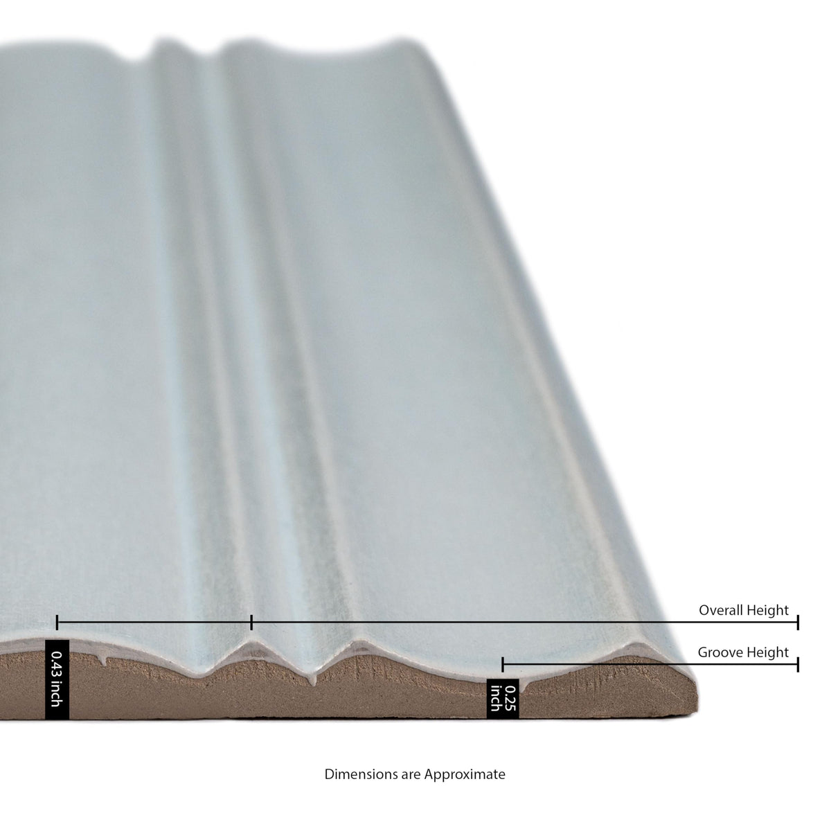 Porcelain Fluted Wall Tile |Nimbus Celestial Breeze | 7" x 16"