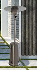 32in Propane Patio Heater, 46000 BTU Steel Gray Outdoor Standing Heater | Extensive Heating Radius With Quiet