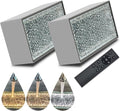 Solar Paver Lights 4x8, Driveway Lights, IP67 Waterproof, 3 Colors, 2 Pack
