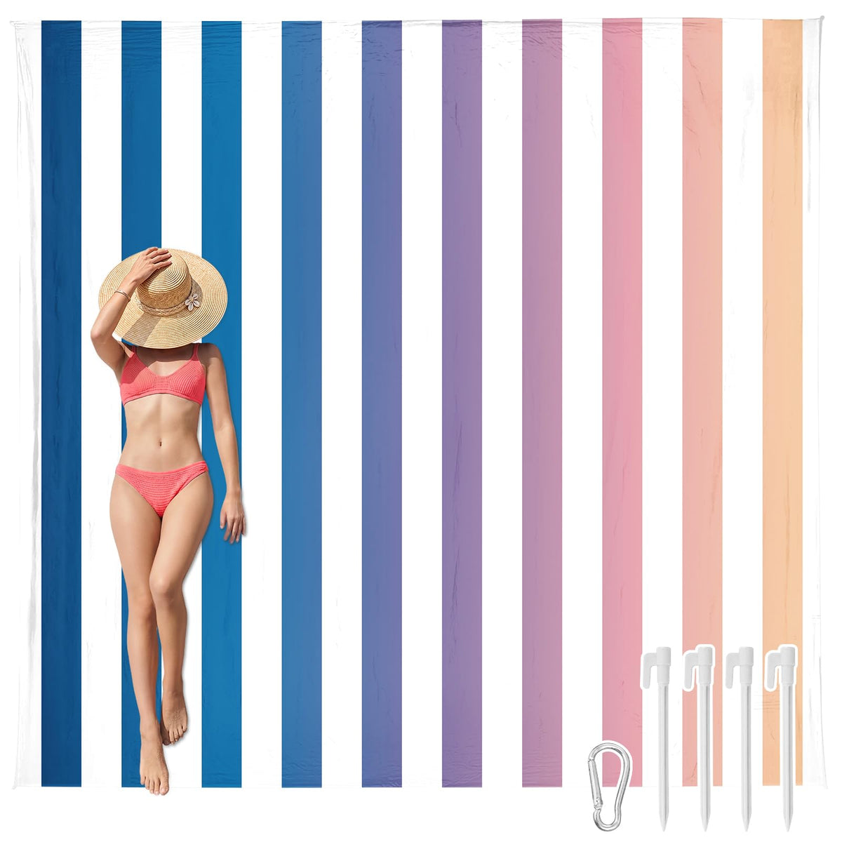 Beach Blanket Waterproof Sandproof, Extra Large Beach Mat