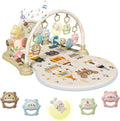 Play Gym Mat - Funny Play Piano Activity Playmat with 5 Infant Learning Detachable Toys for Sensory Development