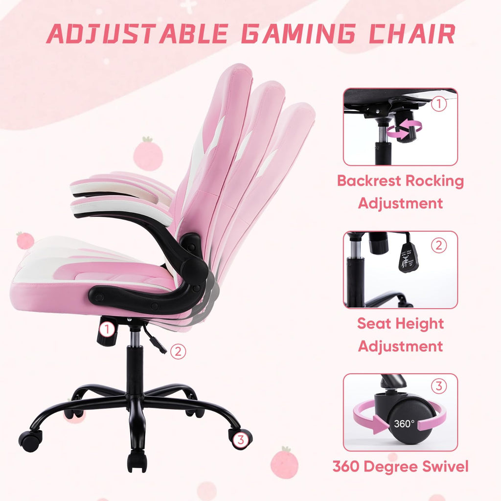 Computer Gaming Chair, Big and Tall Desk Chair, Lumbar Support