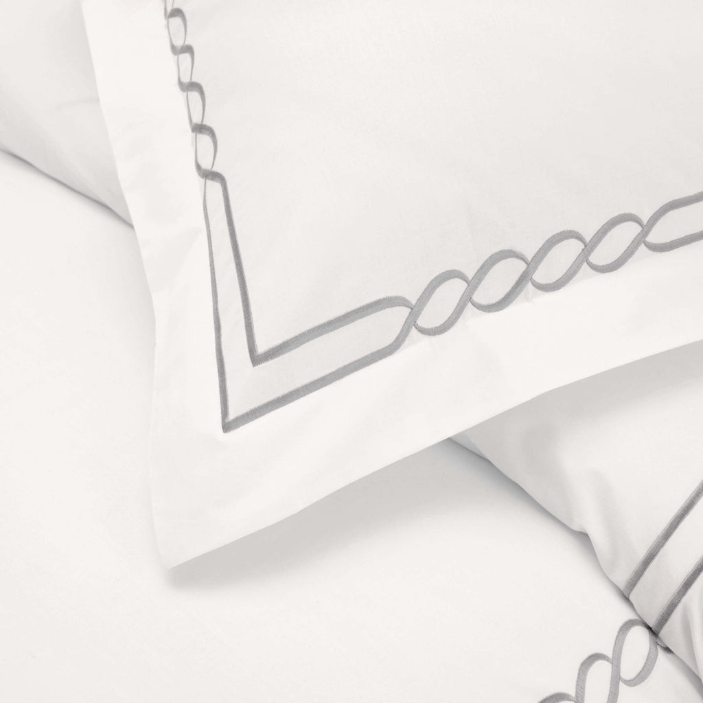 Lorenz Cotton 200 Thread Count Duvet Cover Set, Soft Comforter Covers, Bedroom Essentials, Embroidered Infinity