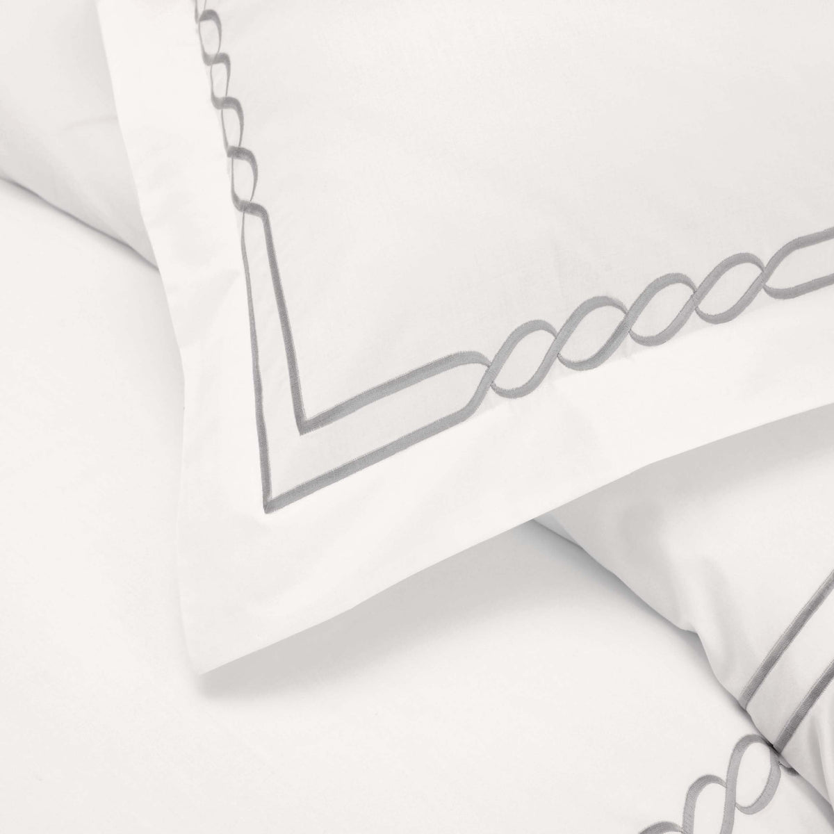 Lorenz Cotton 200 Thread Count Duvet Cover Set, Soft Comforter Covers, Bedroom Essentials, Embroidered Infinity