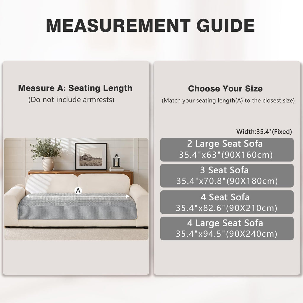 Soft Plush Couch Cover for Sofa, Washable Milk Velvet Sofa Slipcover