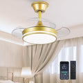 30" Retractable Ceiling Fan with Light & Remote