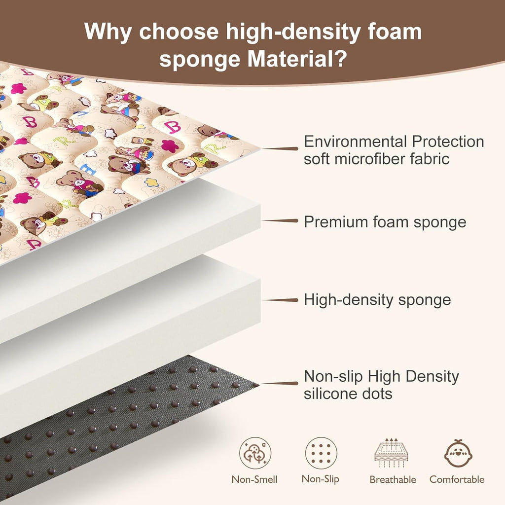 Play Mat - 79" X 71",Premium Thicker Foam One-Piece Machine Washable, Extra Large Anti-Slip Soft Cushioning Foam