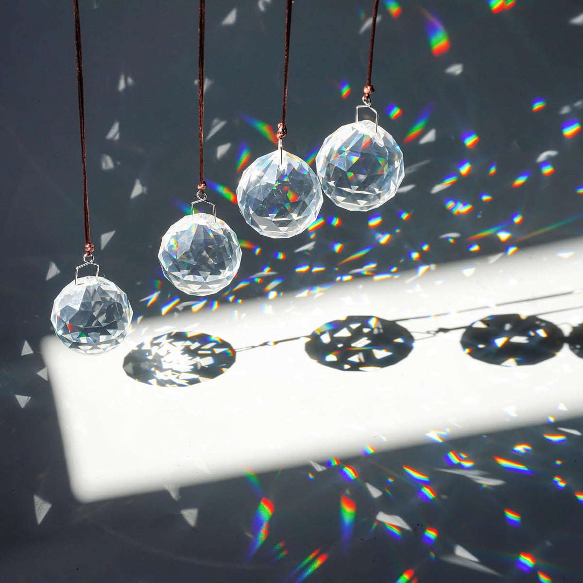 48pcs Clear Crystal Ball Prism 20mm Chandeliers Prism Sun Catcher Hanging - Rainbow Maker