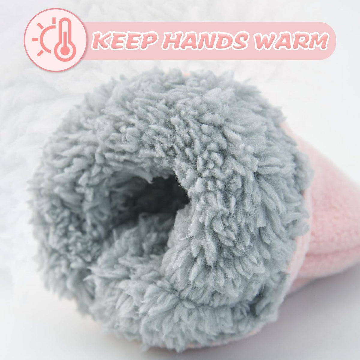 Baby Toddler Winter Mittens Girls Warm Fleece Lined Gloves Kids Sherpa Lined Mittens for Boys