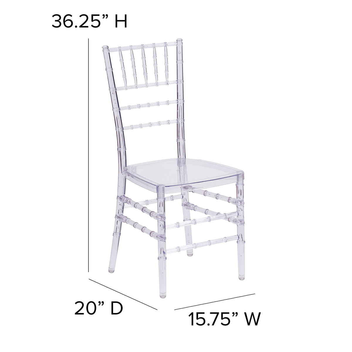 Elegance Crystal Ice Stacking Chiavari Chair