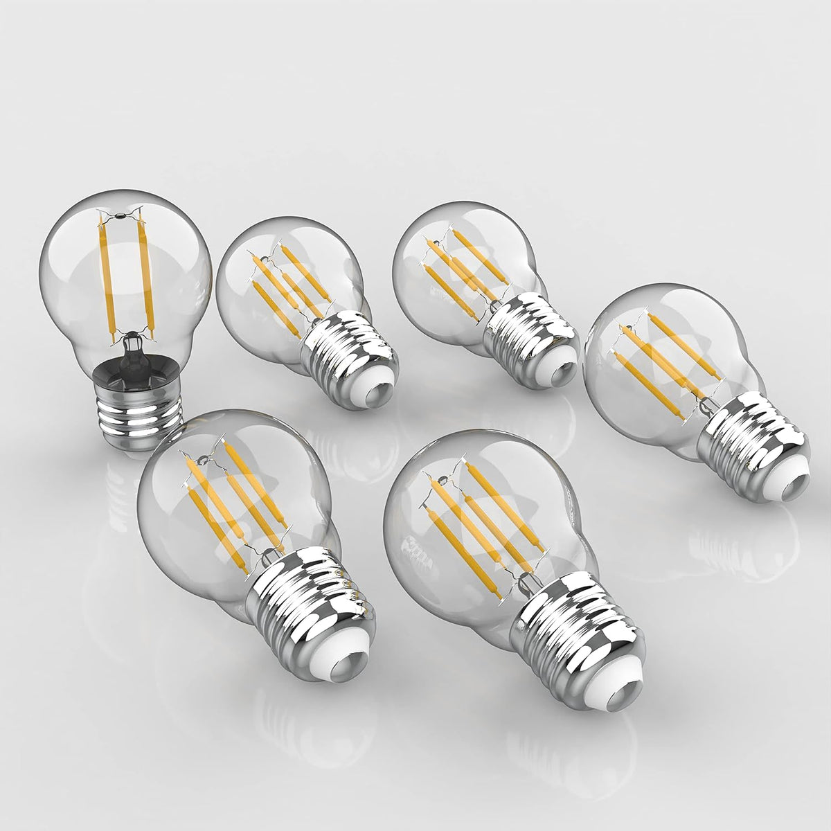 LED Edison Bulbs with E26 Base, 80+ CRI, Clear (Pack of 6)