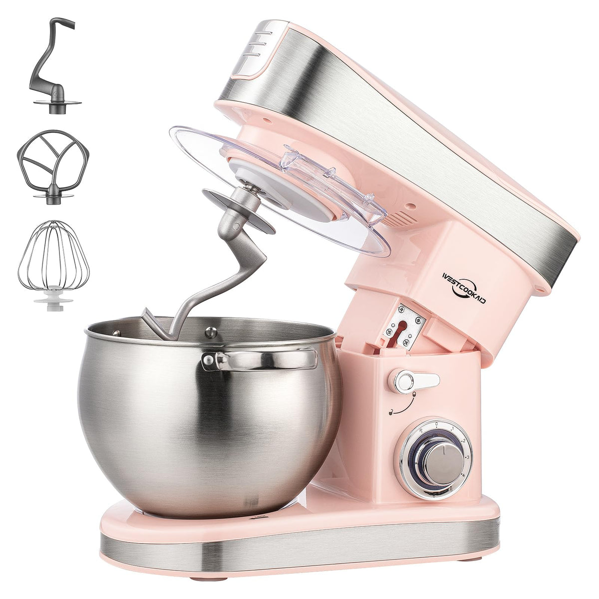 Stand Mixer 6-Speed Pulse Tilt-Head 6.3QT Pink