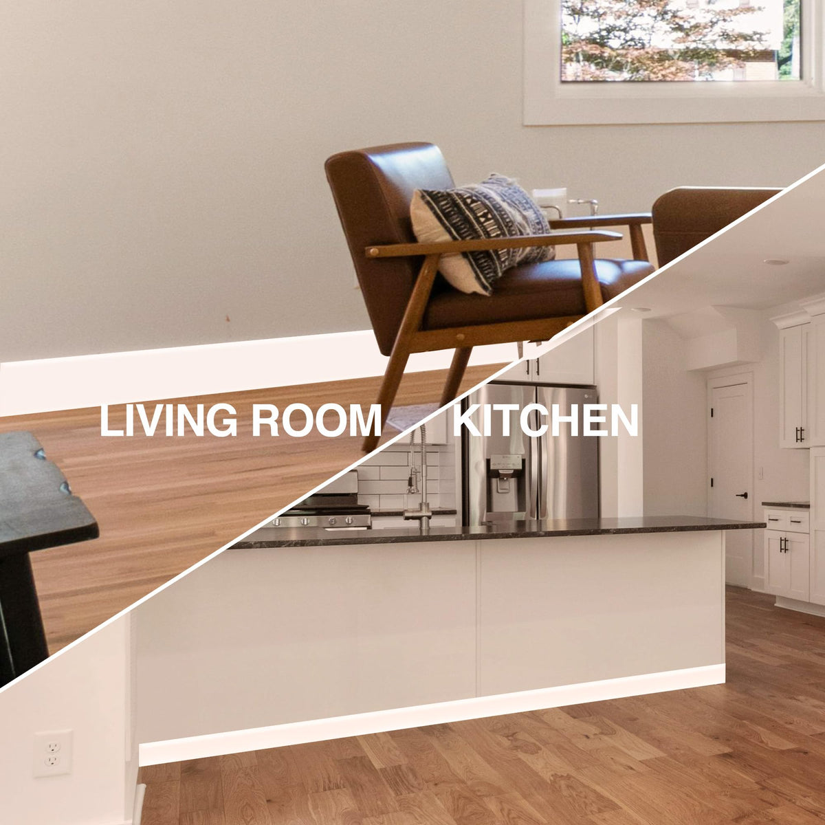White 6 Inch x 10 Feet, Wall Base Baseboard Molding Trim Flexible Self Adhesive Rubber Moulding Trim Peel and Stick