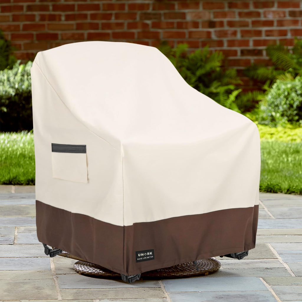 Outdoor Swivel Chair Covers Waterproof 2 Pack, Outdoor Chair Covers Patio Furniture Cover for Deck Patio Swivel Chair