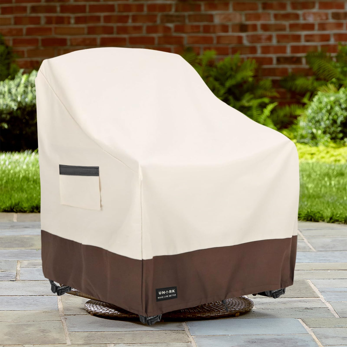 Outdoor Swivel Chair Covers Waterproof 2 Pack, Outdoor Chair Covers Patio Furniture Cover for Deck Patio Swivel Chair