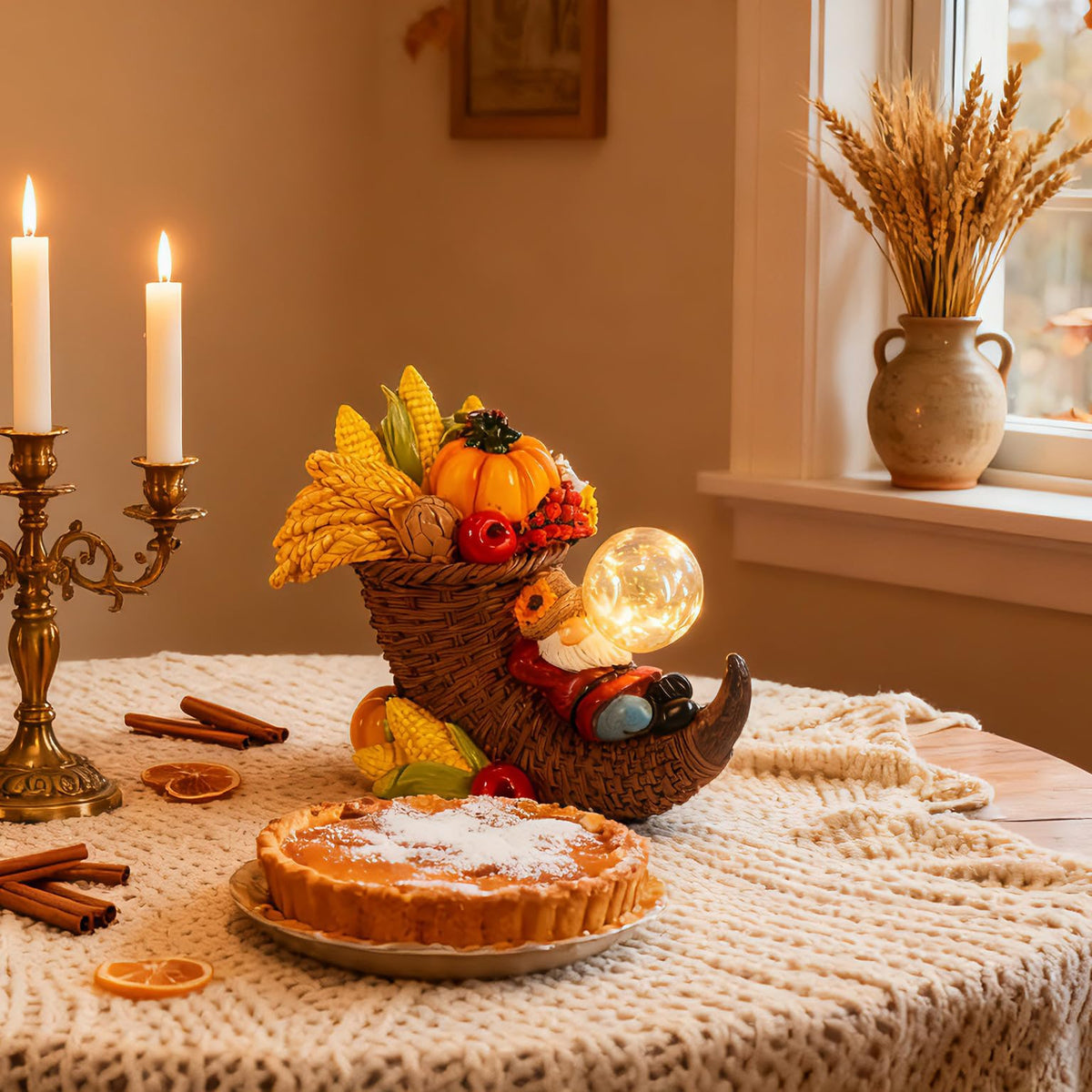 Fall Gnomes Indoor Thanksgiving Gnomes Decorations Tabletop Cornucopia for Fall Decorations Themed Dream of Harvest