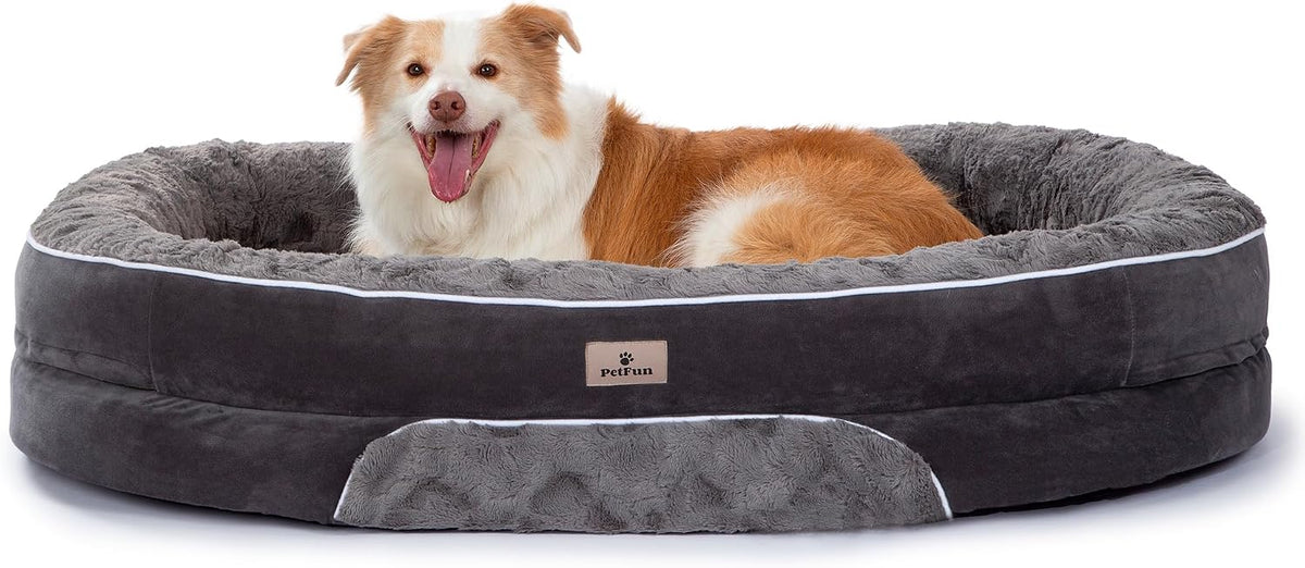Orthopedic Dog Bed Couch for XLarge Plus Sized Pets with Egg Foam Support, Four-Sided Bolster Cushions, Soft