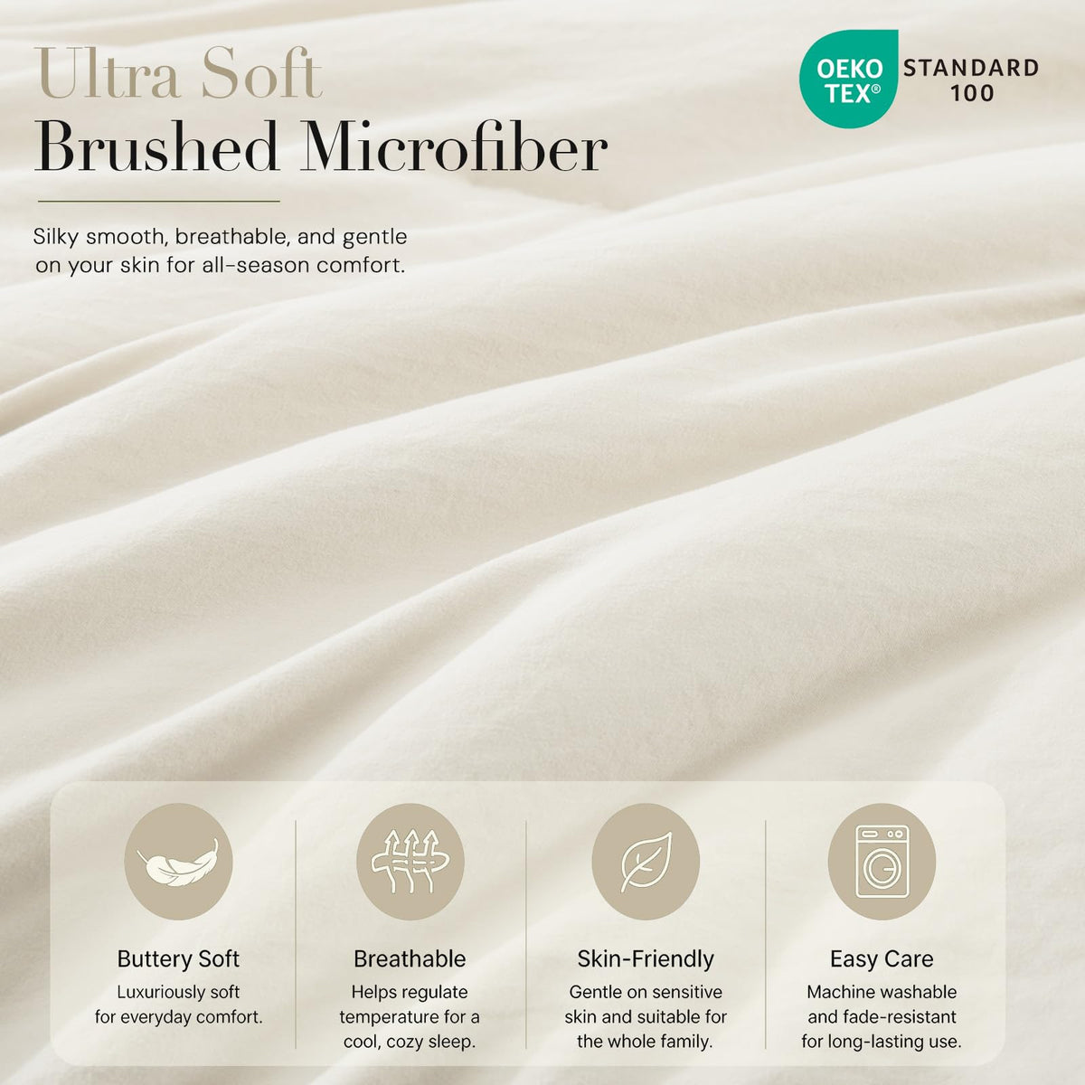Comforter Set-7 Pieces Soft Prewashed Bed in a Bag Bedding Sets