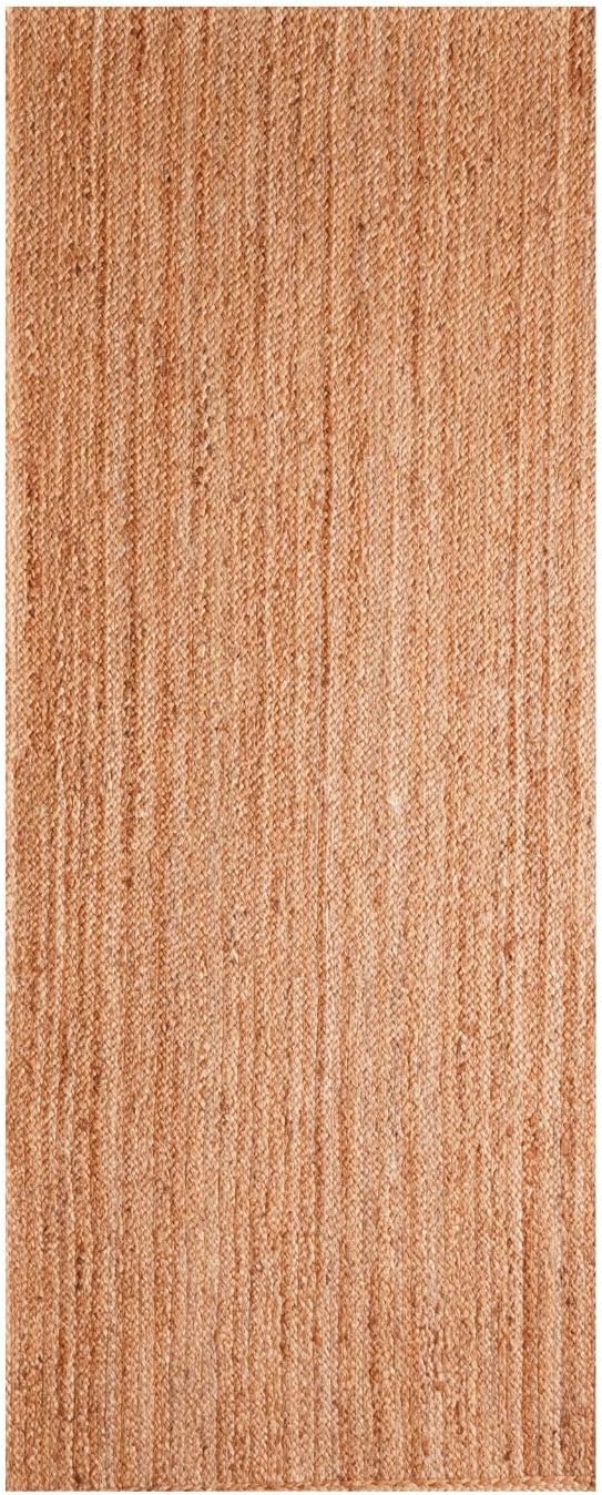 Natural Jute Fiber Collection Area & Runner Rug - Handmade Farmhouse Jute, Boho Indoor Ideal for High Traffic Areas
