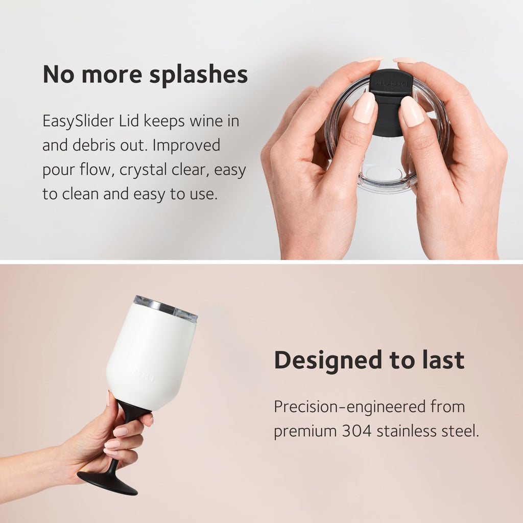 Wine Tumbler 2.0 | NEW | Award-winning Design with Detachable Stem | Premium Stainless Steel Wine Glass with Lid