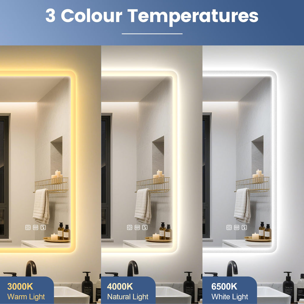 24"x32" LED Bathroom Mirror with Bluetooth Speaker