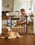 29-55" Extra Wide Baby Gate,, Black Wood Pattern