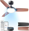 42" Black Smart Ceiling Fan with Light