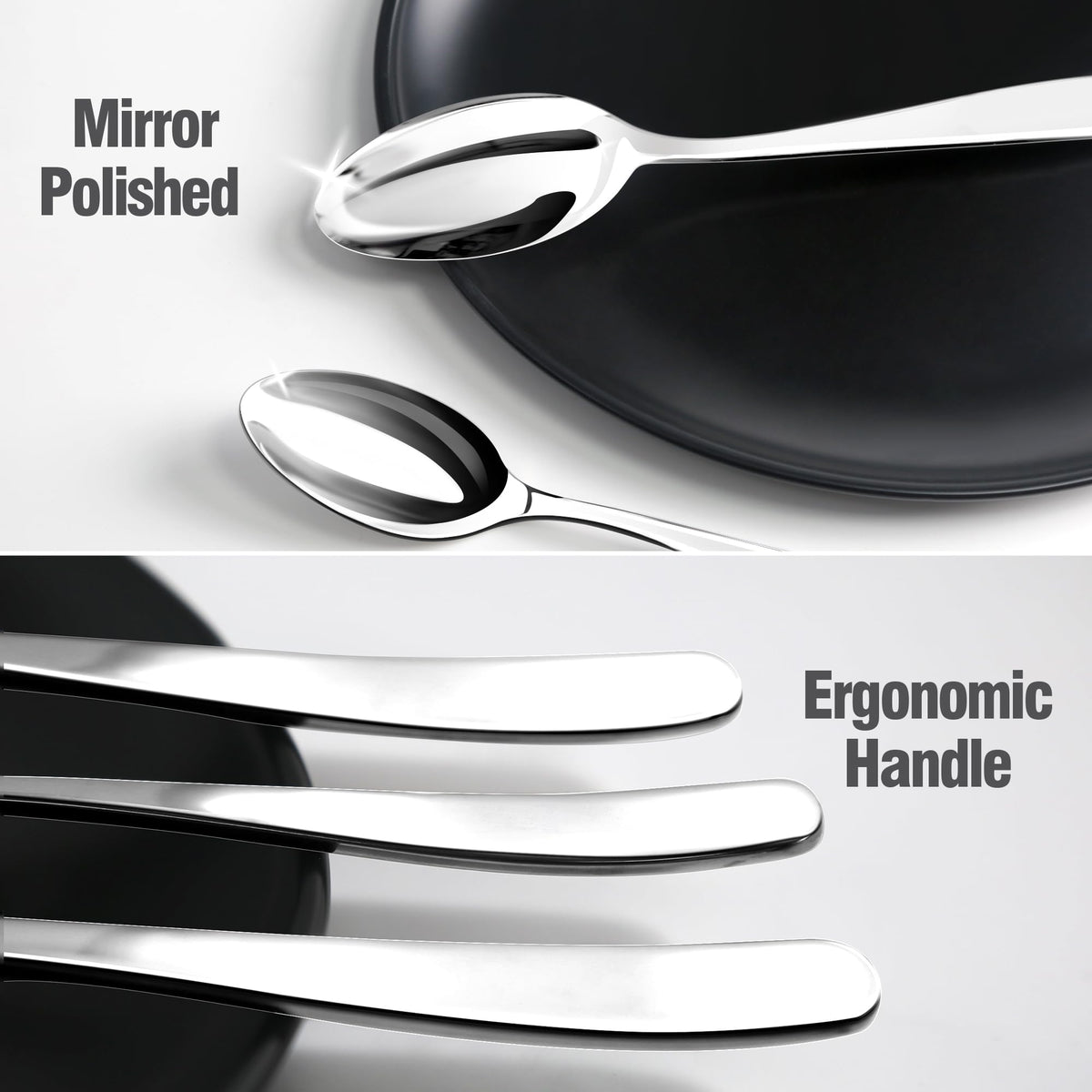 18/10 Silverware Set for 6, 30 Piece Stainless Steel Flatware Cutlery Set
