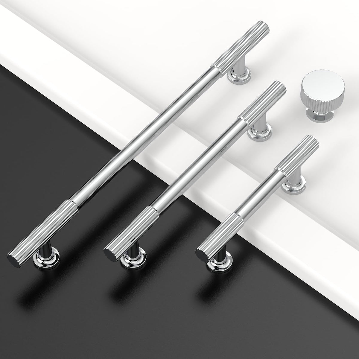 10 Pack 5 inch Polished Chrome Kitchen Cabinet Handles