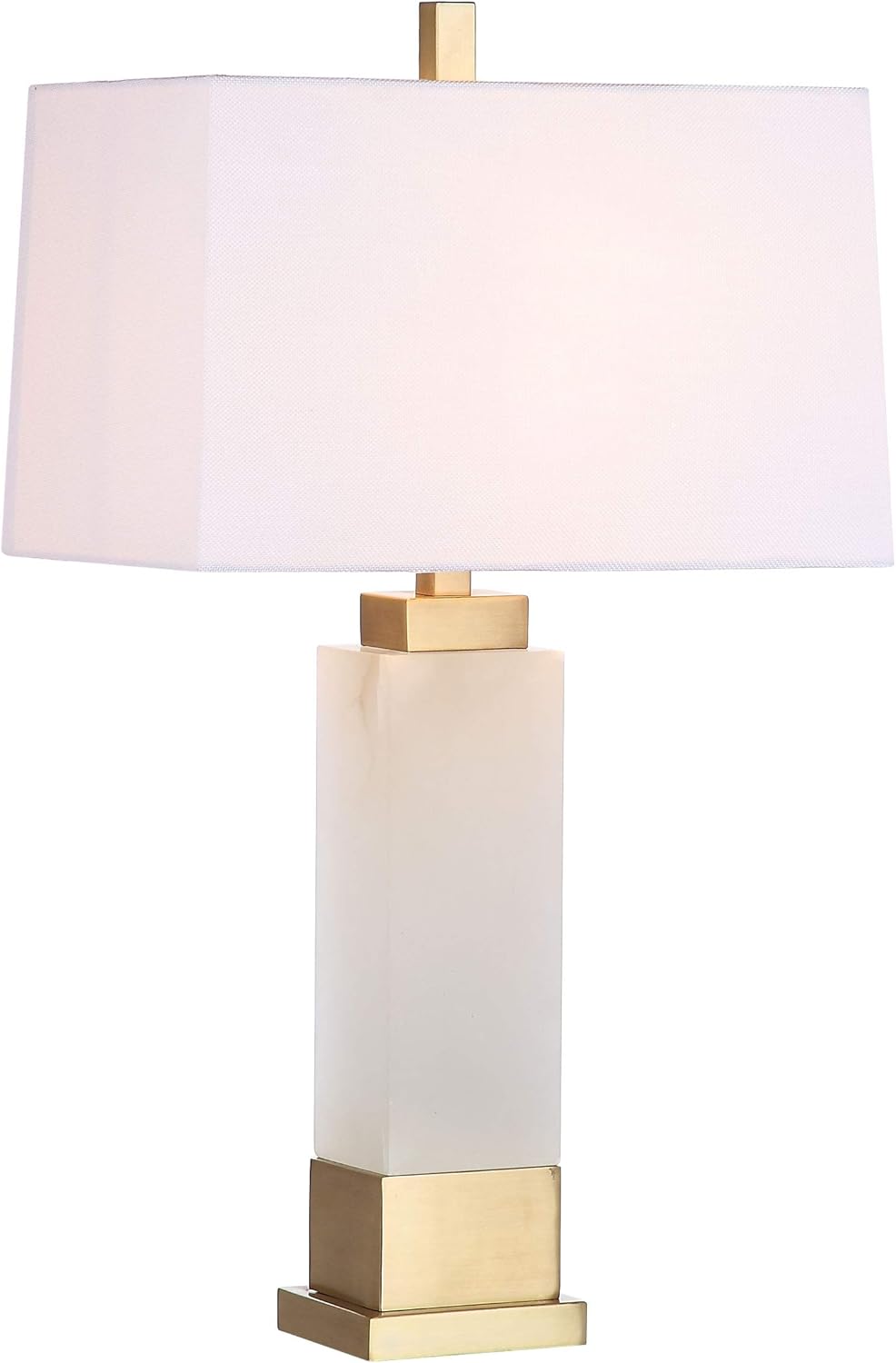 Rozella Alabaster White/ Gold 30-inch Bedroom Living Room Home Office Desk Nightstand Table Lamp (LED Bulb Included)