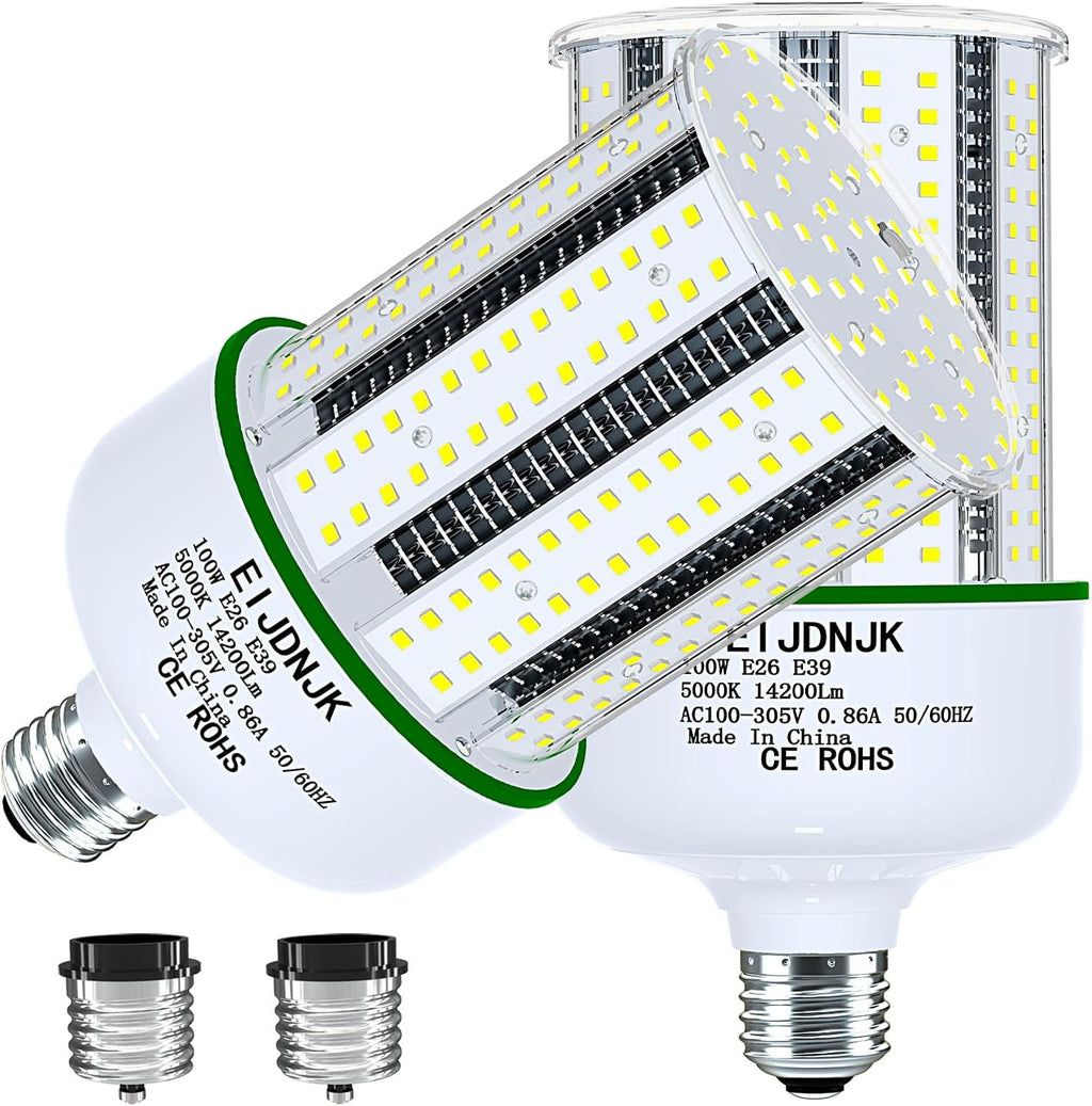 100W LED Corn Light Bulbs 1000W Equivalent,5000K Daylight 2Pack