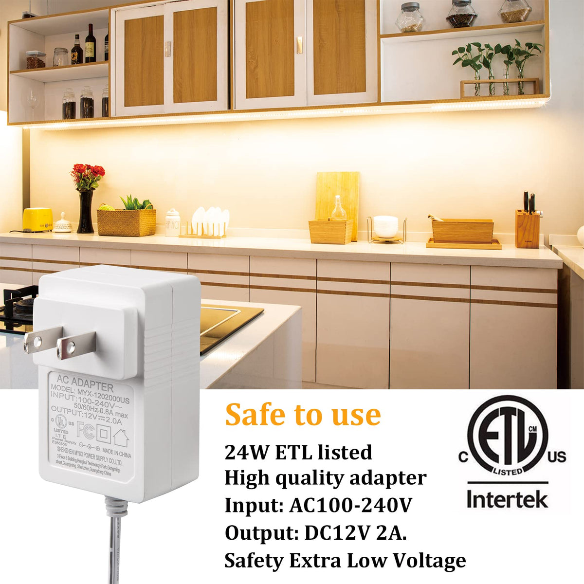 Under Cabinet LED Lighting Kit,Dimmable Strip Lights with RF Remote