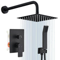 Shower Faucet Set With 8" Shower Head And Handheld Black