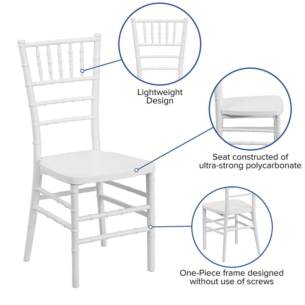Matte White Resin Chiavari Chair