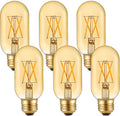 T45 E26 Led Bulb 60 watt,Dimmable,Amber Light Bulbs,2200K,6Pack