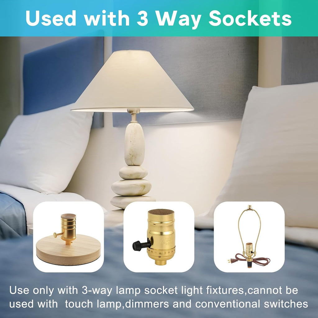 3 Way LED Light Bulbs 50 100 150W Equivalent, Daylight White 5000K