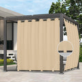 Outdoor Curtains 1 Panel, 110x120 inch, Beige