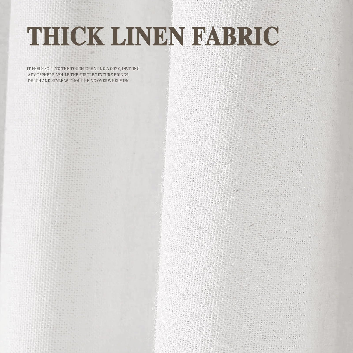 Farmhouse Ruffle Linen White 72" W x 75" L