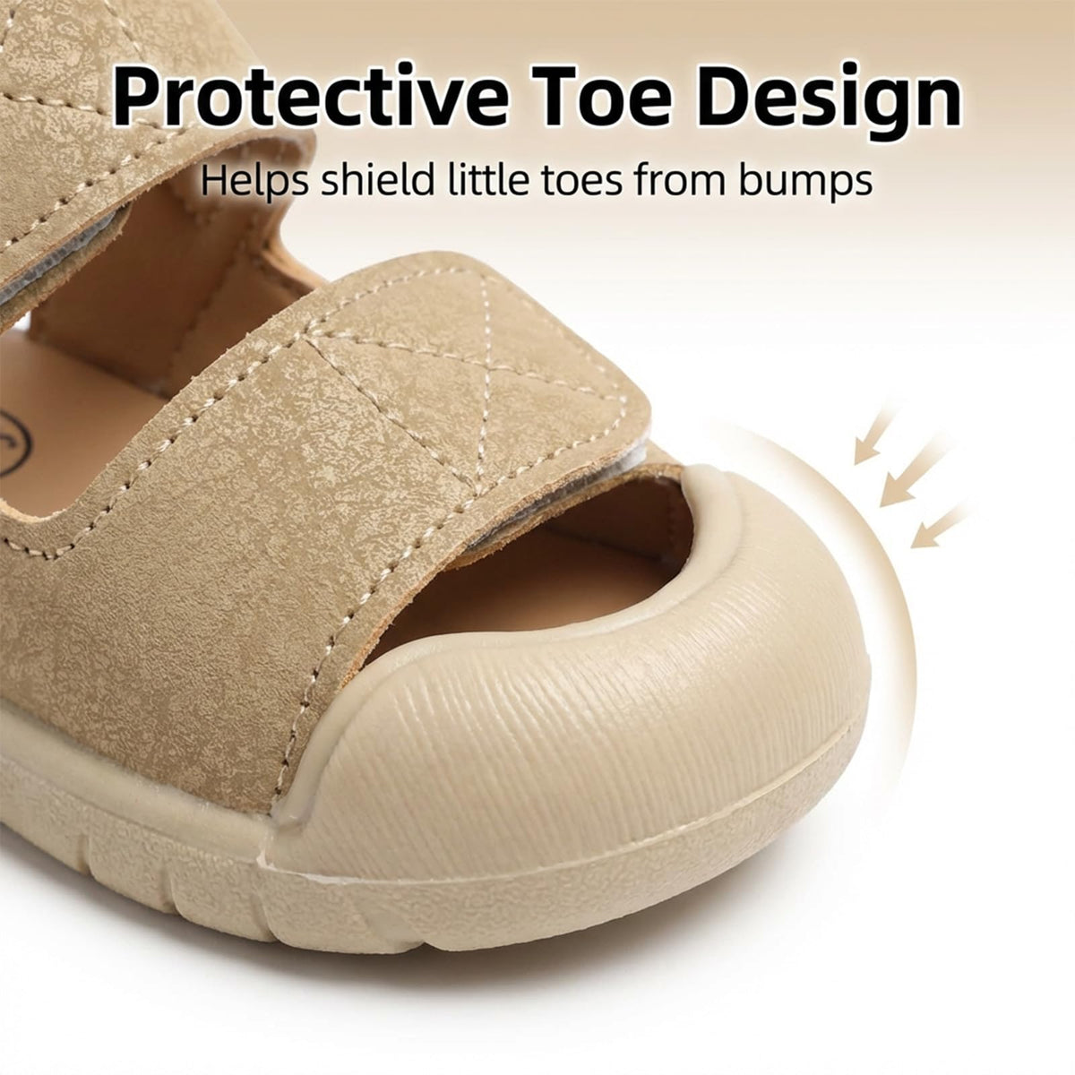 Baby Protective Toe Summer Sandals for Boys Girls Non-Slip Soft Sole Infant Toddler First Walking Shoes
