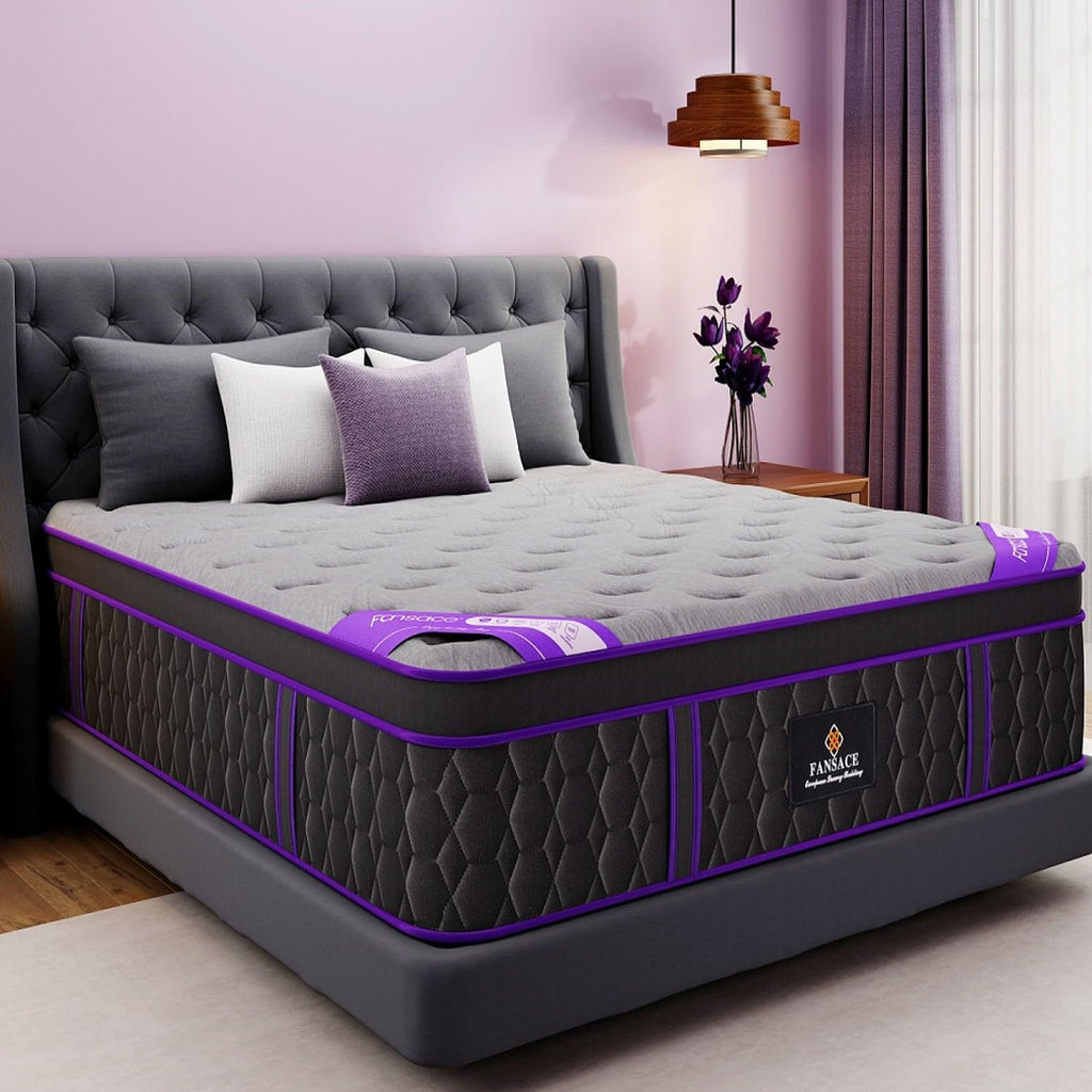 Luxury Hotel) 12 Inch Firm King Size Hybrid Mattress in a Box | (2026 Upgraded) Mattress with Cooling-Gel Memory Foam