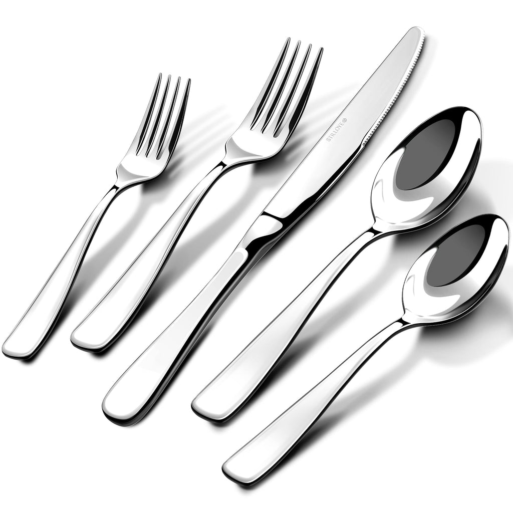 18/10 Silverware Set for 6, 30 Piece Stainless Steel Flatware Cutlery Set