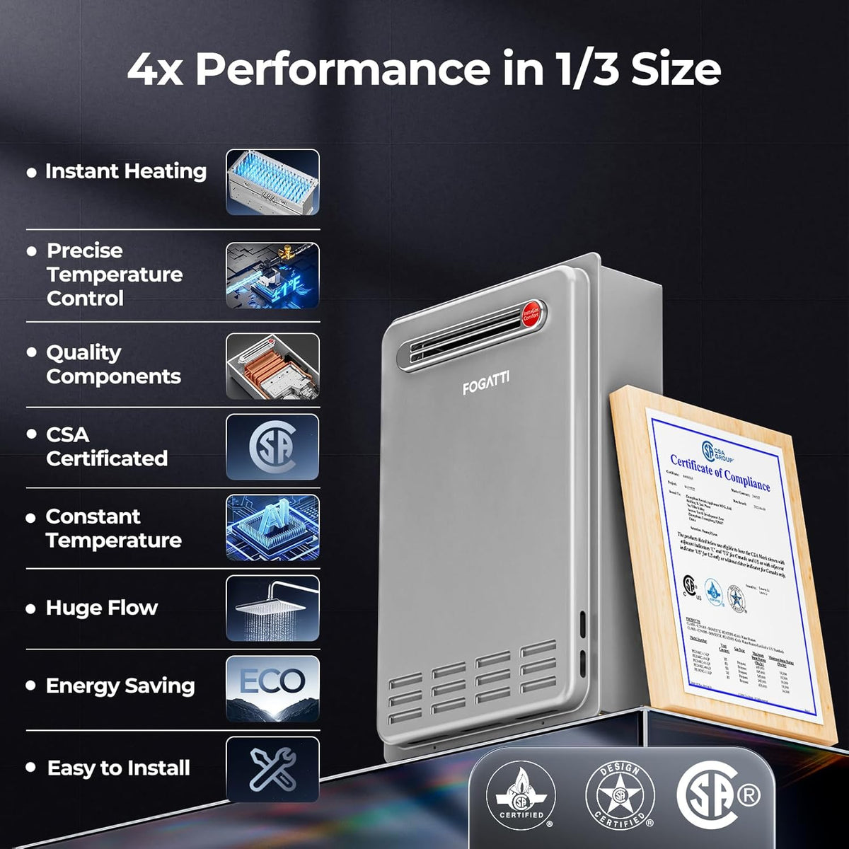 Propane Gas Tankless Water Heater Outdoor