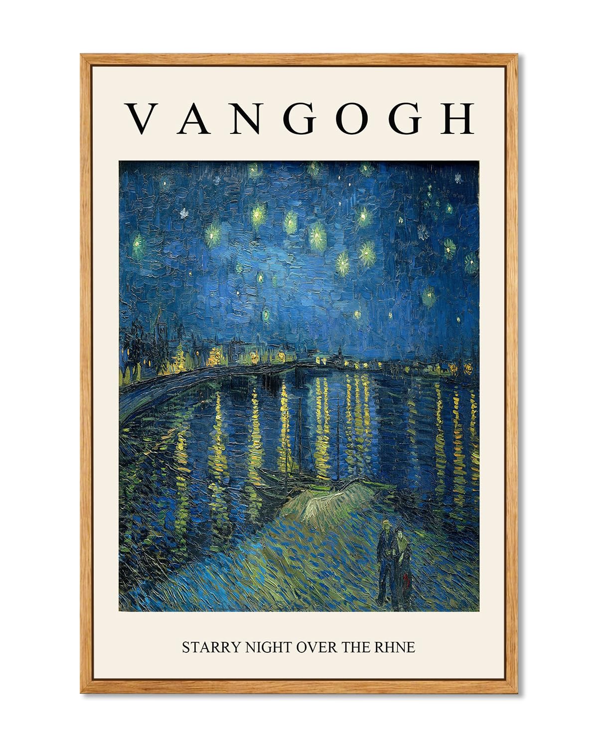 Van Gogh Framed Wall Art Starry Night Over The Rhne Vintage Landscape Print Reproduction Artwork Pictures Bedroom